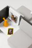 Assises double face avec tablettes