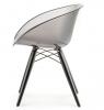 Chaise GLISS transparente piétement bois