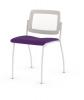 Chaise Easy 4 pieds dossier résille blanche