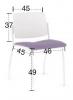 Chaise Easy Tapissée 4 pieds blancs