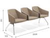Fauteuils 3 places sur Poutre Parker Dossier Bas