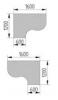 Plan Compact 90° Arrondi SISMA avec Caisson