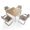 Fauteuil de Réunion LINK+ Cuir Taupe