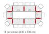Table Tang 10 Places avec Top Access
