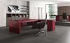 Bureau Executive BK Laqu et Cuir Rouge