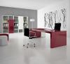 Bureau Executive BK Laqu et Cuir Rouge 220