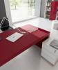 Bureau Executive BK Laqu et Cuir Rouge 220
