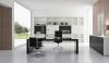 Bureau Executive BK Laqué et Verre Noir 180