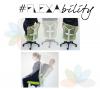 Fauteuil Flexa Noir avec Soutien Lombaire Réglable