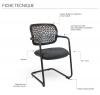 Fauteuil Visiteur Luge Flexa Blanc