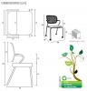 Fauteuil Visiteur 4 Pieds sur Roulettes Flexa