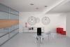 Bureau Direction Ovale en Verre Transparent