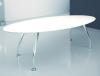 Bureau Direction Ovale en Verre Transparent