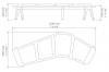 Bench Boomerang Assises Mousse 4 Places