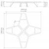 Bench Cross Assises Mousse