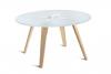 Table Basse Verre Austen 4 Pieds Bois