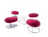 Pouf Bubble Piétement Fil Argent