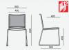 Chaise Visiteur ou de Réunion M4 Fil Chromé