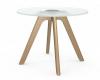 Table Basse Verre Bud Pieds Bois