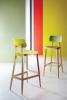 Tabouret Haut Retro Bois et Polypro