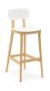 Tabouret Haut Retro Bois et Polypro