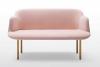 Canapé Lounge Deep Cuir Pieds Métal ou Bois