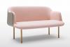 Canapé Lounge Deep Cuir Pieds Métal ou Bois