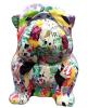 Bouledogue Assis 40 cm (Collage Vintage)