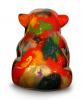 Bouledogue Assis 60 cm Coulures Multicolores
