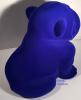 Bouledogue Assis 60 cm Flocage Bleu