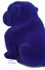 Bouledogue Assis 42 cm Flocage Bleu