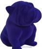 Bouledogue Assis 42 cm Flocage Bleu