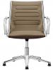 Fauteuil Visiteur 5 Branches Classe Cuir et Chrome