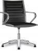 Fauteuil Visiteur 5 Branches Classe Cuir et Chrome