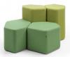 Ensemble de 2 Poufs Hauts et 2 Poufs Bas Balthazar